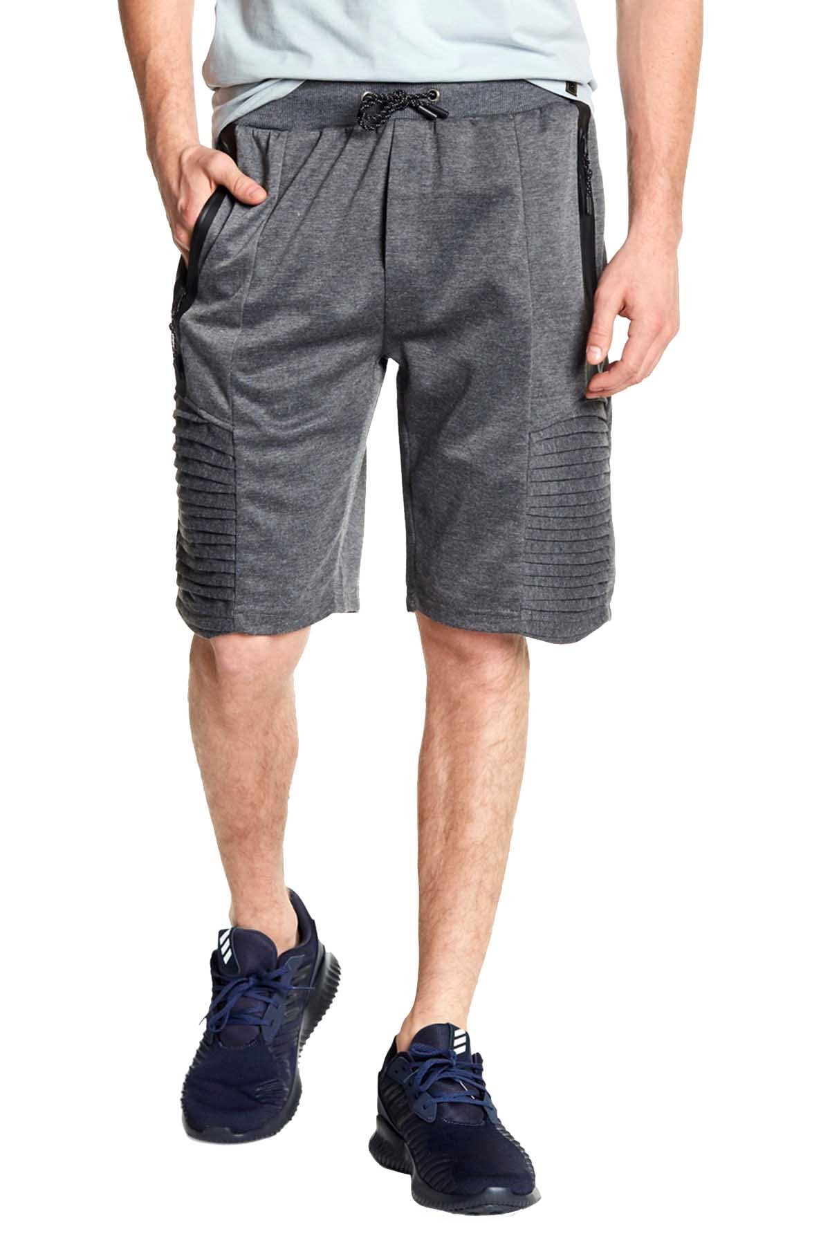 Tailored Recreation Premium Solid Dk.Grey Moto Fleece Short