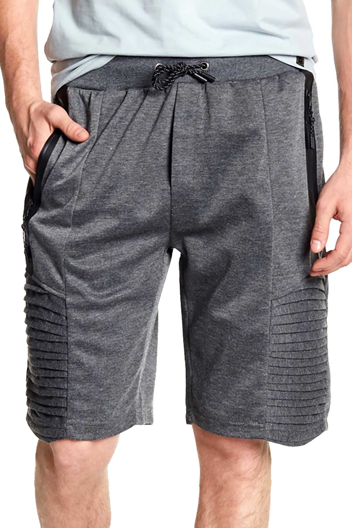 Tailored Recreation Premium Solid Dk.Grey Moto Fleece Short