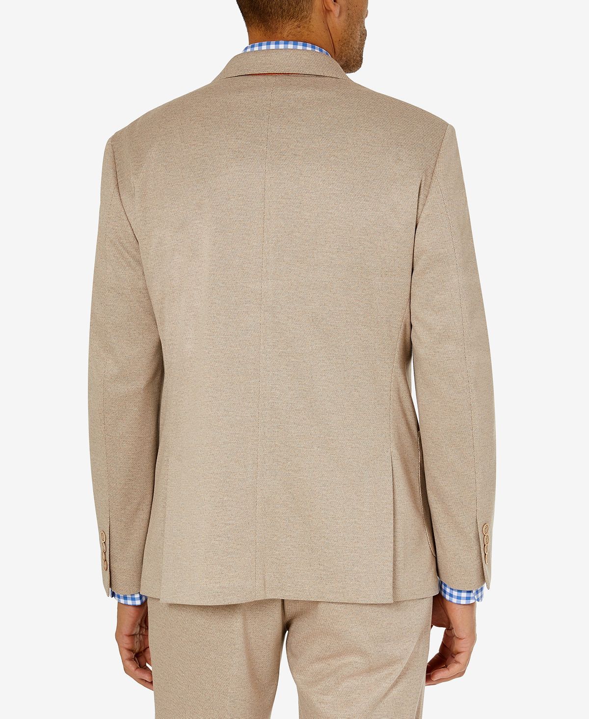 Tallia Slim-fit Knit Suit Jacket Cream