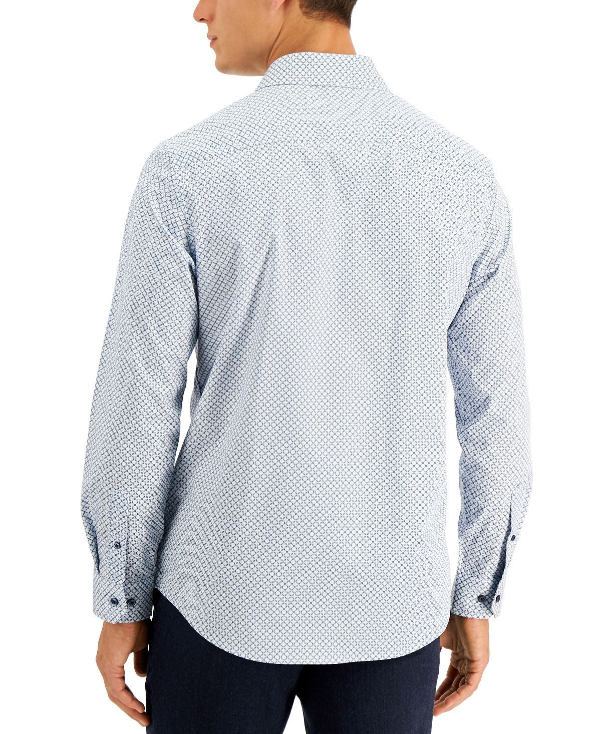 Tasso Elba Rho Medallion Shirt Blue Combo