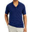 Tasso Elba Sweater-knit Linen Polo Shirt Navy Combo