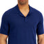 Tasso Elba Sweater-knit Linen Polo Shirt Navy Combo