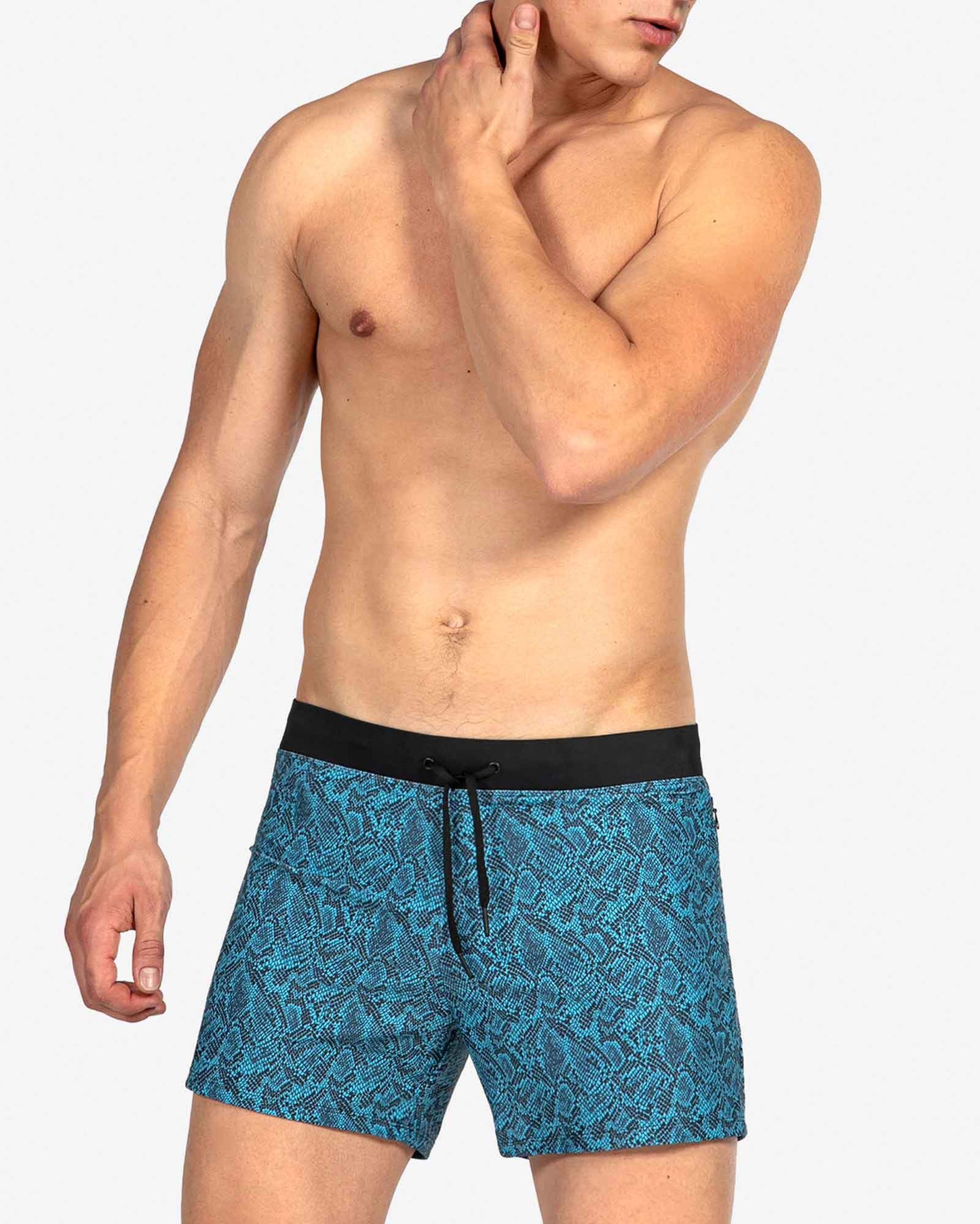 Teamm8 Black and Blue Cobra Swim Short