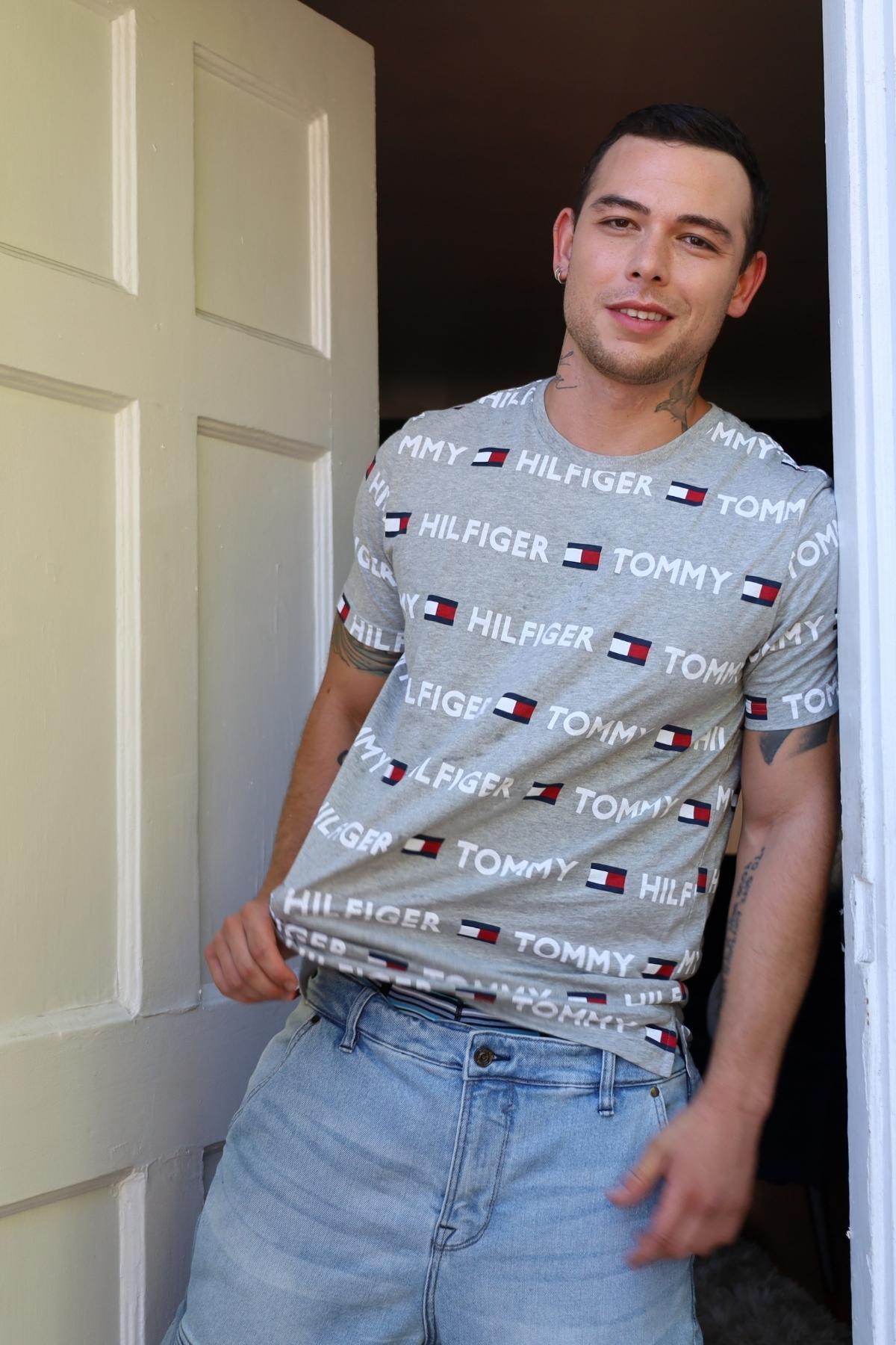 Th Modern Essentials Tommy Hilfiger Modern Essentials Logo-print Sleep Shirt Grayheather