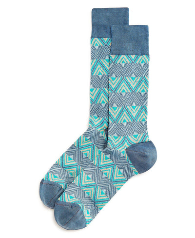 The Men's Store Diamond Socks Navy