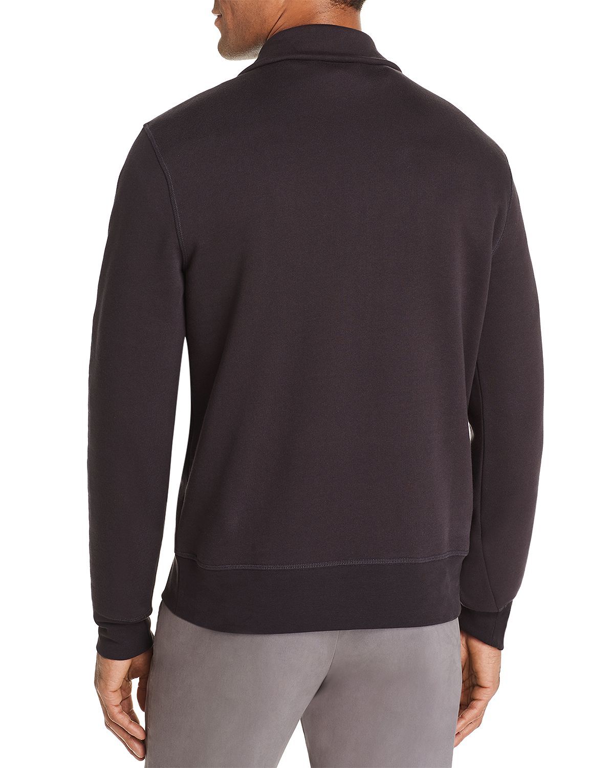 The Men's Store Half-zip Fleece Sweatshirt Gray