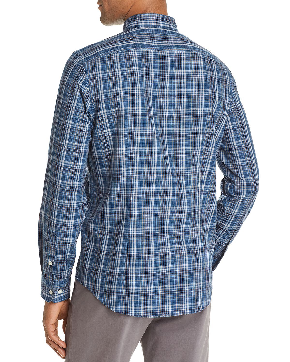 The Men's Store Plaid Classic Fit Shirt Blue / Raisin