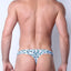 Timoteo Blue Leopard Capri Swim Thong