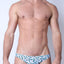 Timoteo Blue Leopard Capri Swim Thong