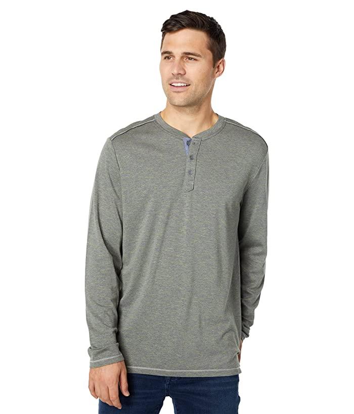 Tommy Bahama Oahu Shores Henley Long Sleeve Grey