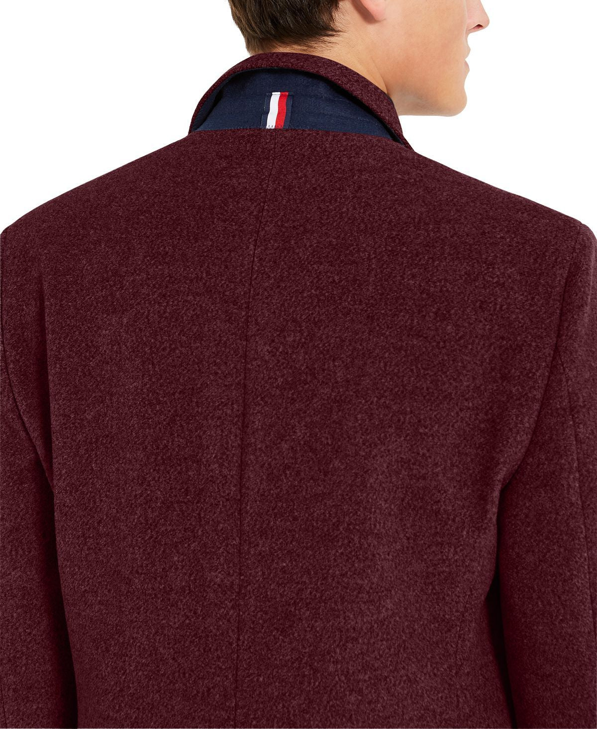 Tommy Hilfiger Addison Wool-blend Trim Fit Overcoat Red