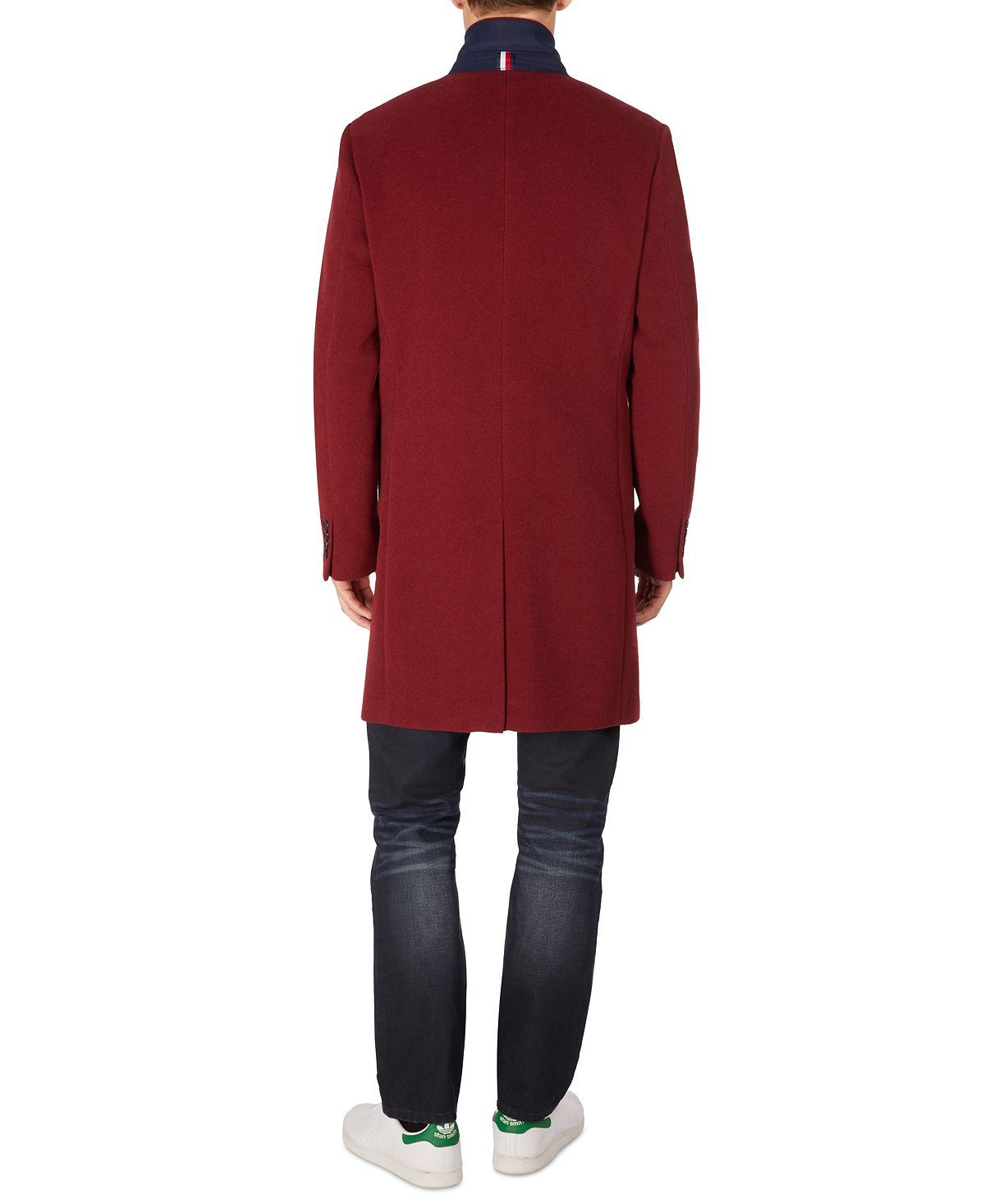 Tommy Hilfiger Addison Wool-blend Trim Fit Overcoat Red