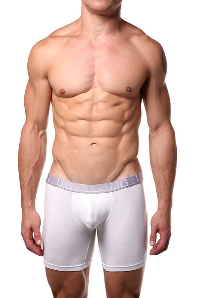 Undergear White Heather-Band Boxer Brief