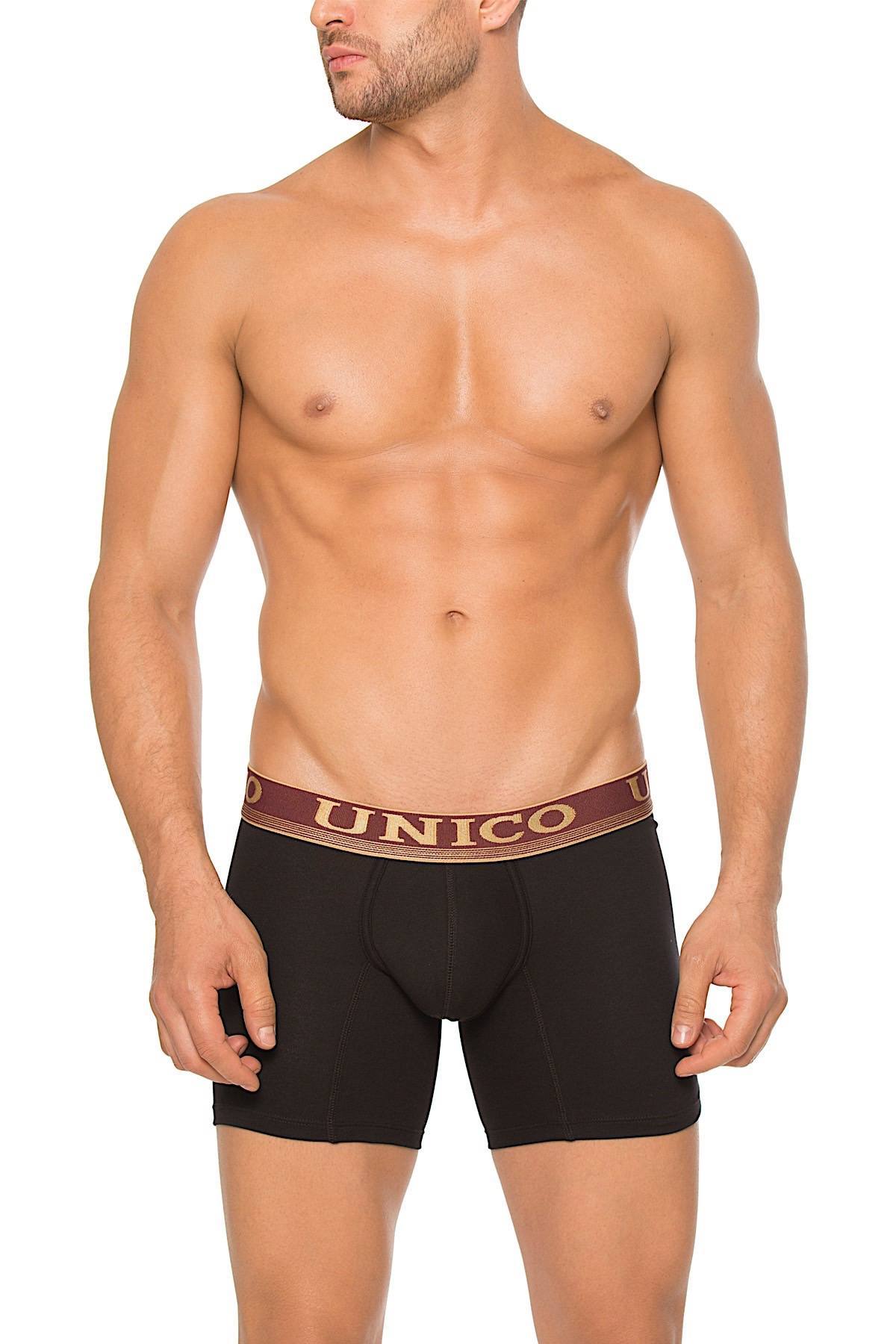 Unico Black/Brown Tobacco Boxer Brief