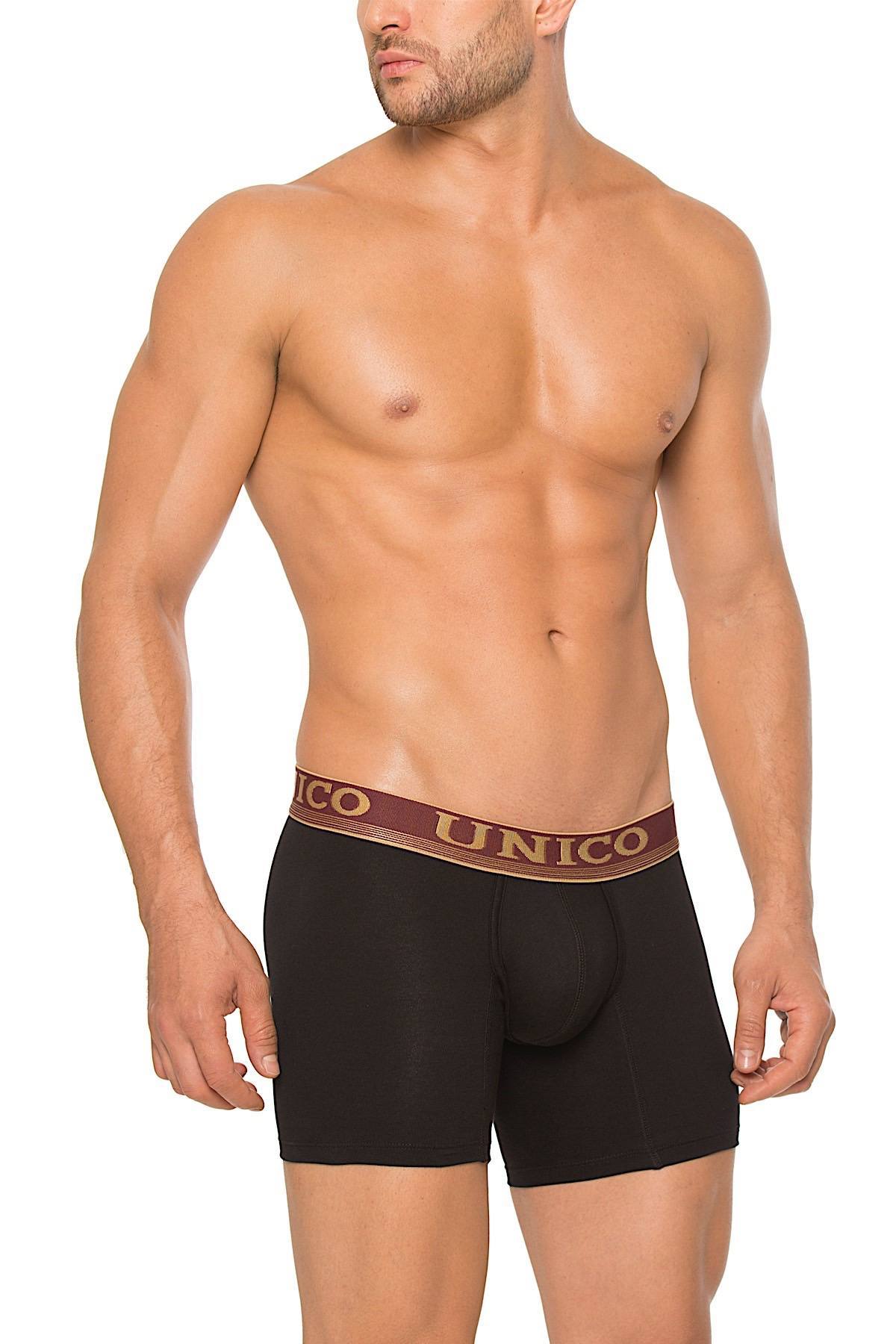 Unico Black/Brown Tobacco Boxer Brief