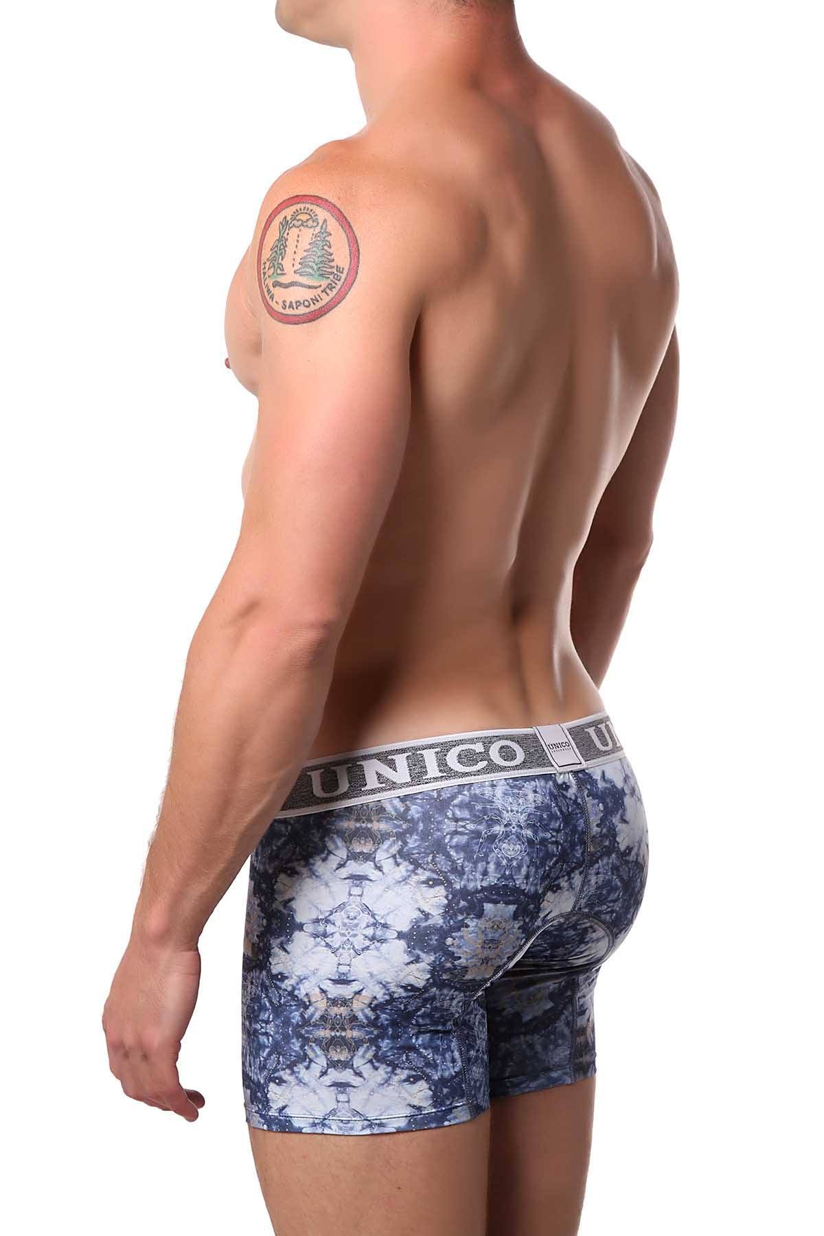 Unico Blue/Multi Printed Namaste Boxer Brief