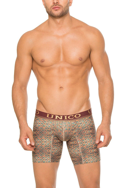 Unico Gold/Brick-Red/Multi-Color Santera Boxer Brief