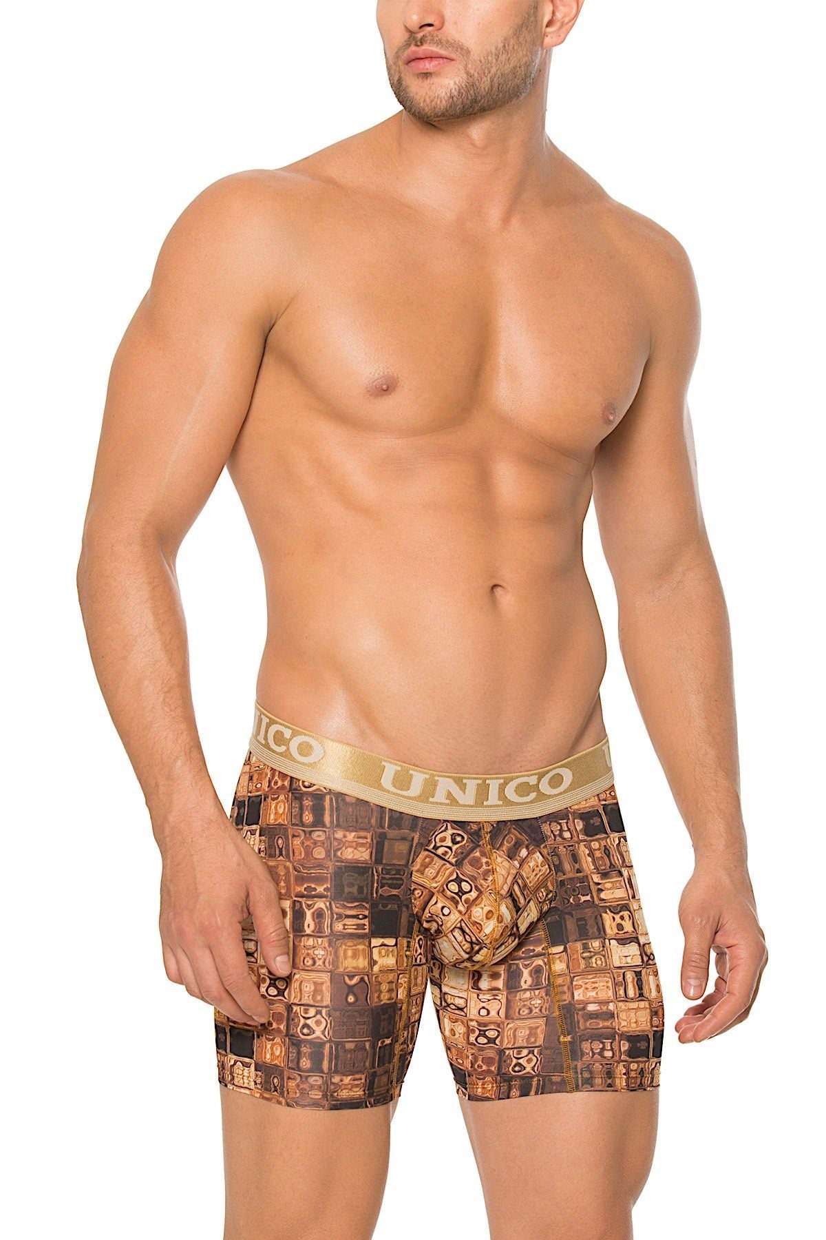 Unico Gold/Brown Oro Boxer Brief