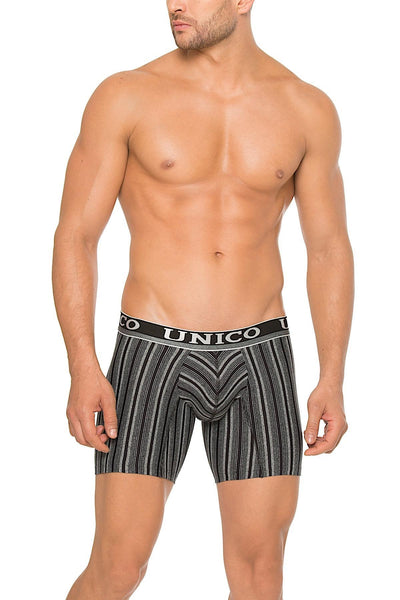 Unico Gray/Black Polo Boxer Brief