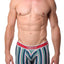 Unico Green/Red/Multi Striped Khalil Boxer Brief