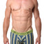 Unico Lime/Dark-Teal Striped Dalai Boxer Brief