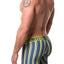 Unico Lime/Dark-Teal Striped Dalai Boxer Brief