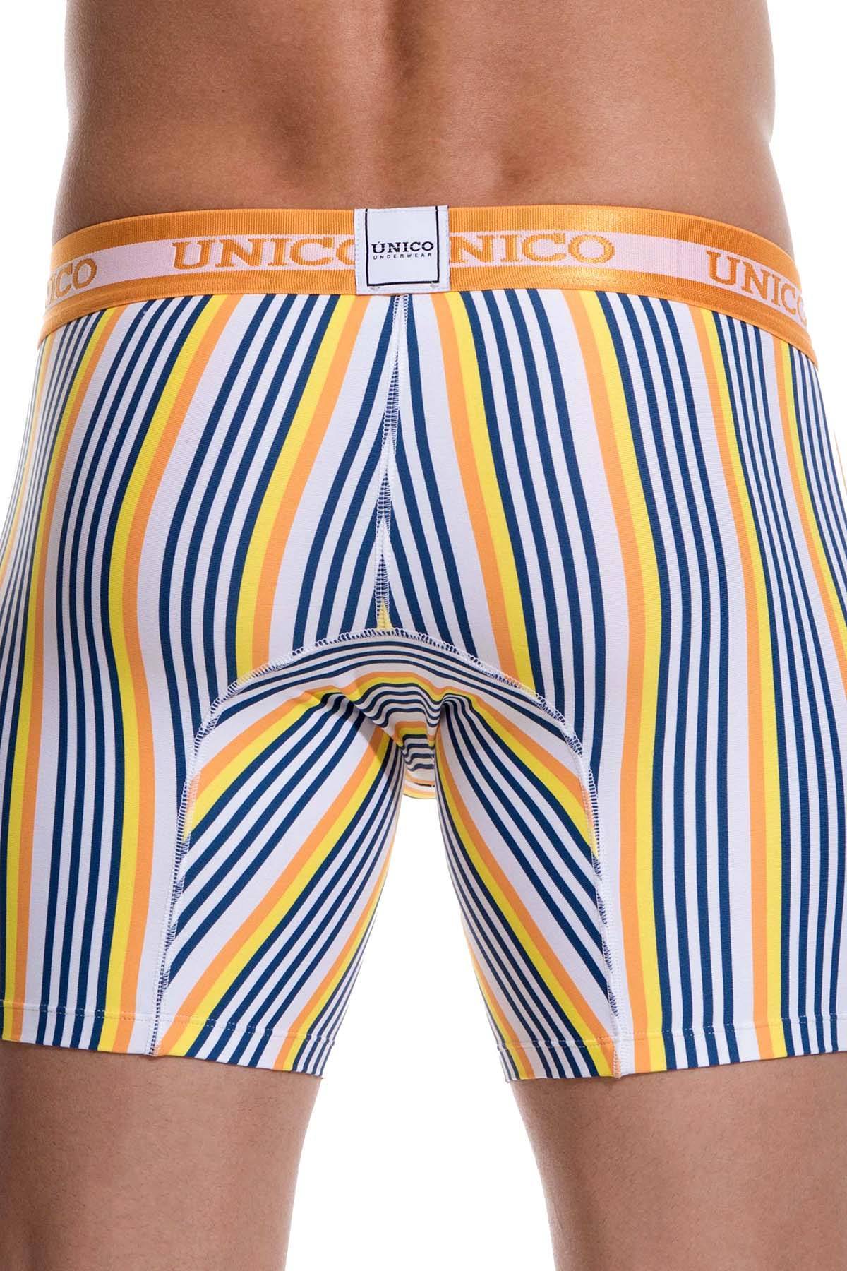 Unico Orange/Multi Striped Nirvana Boxer Brief