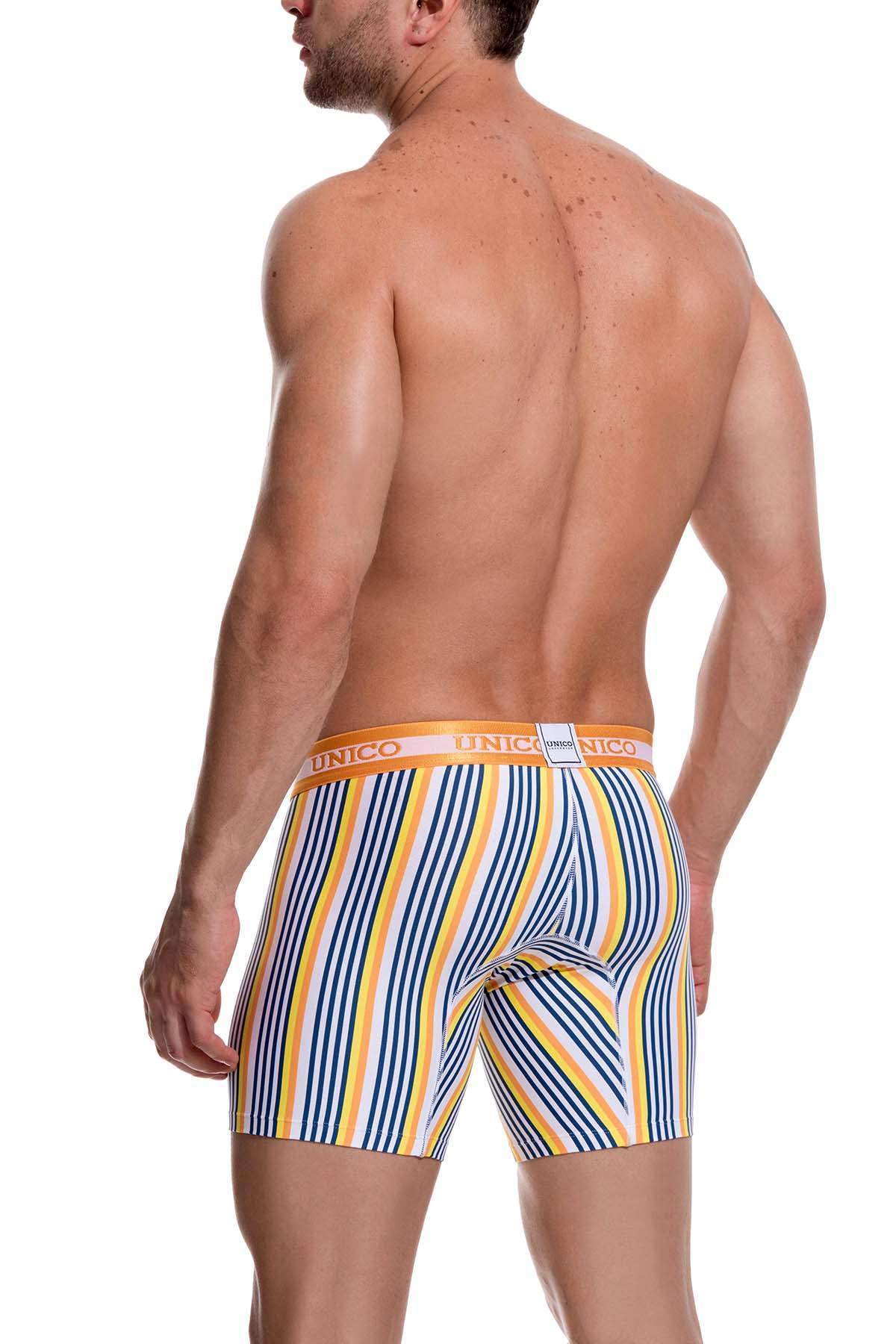 Unico Orange/Multi Striped Nirvana Boxer Brief