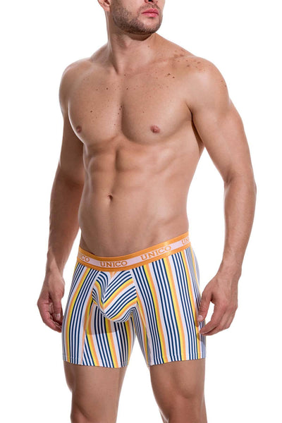 Unico Orange/Multi Striped Nirvana Boxer Brief