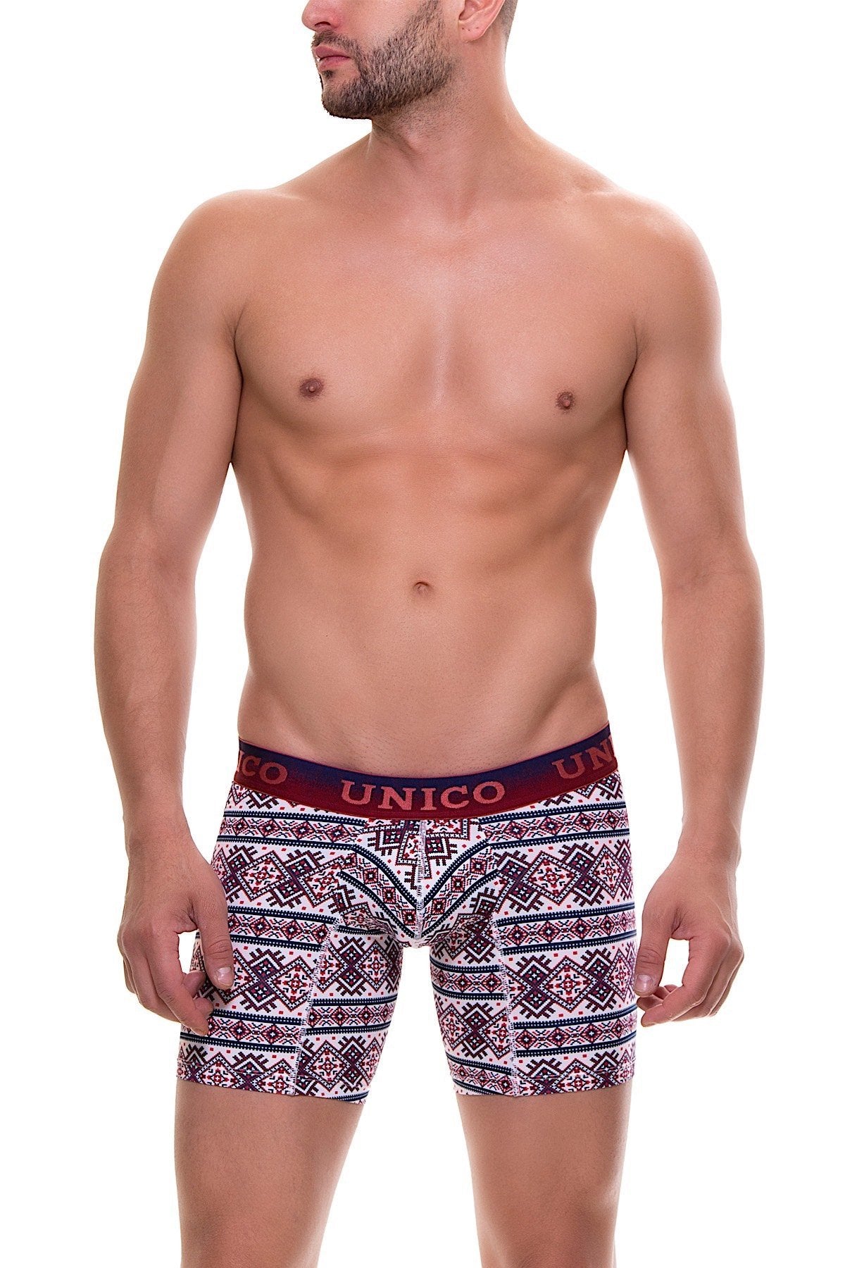 Unico Red/Multi-Color Rudolph Boxer Brief