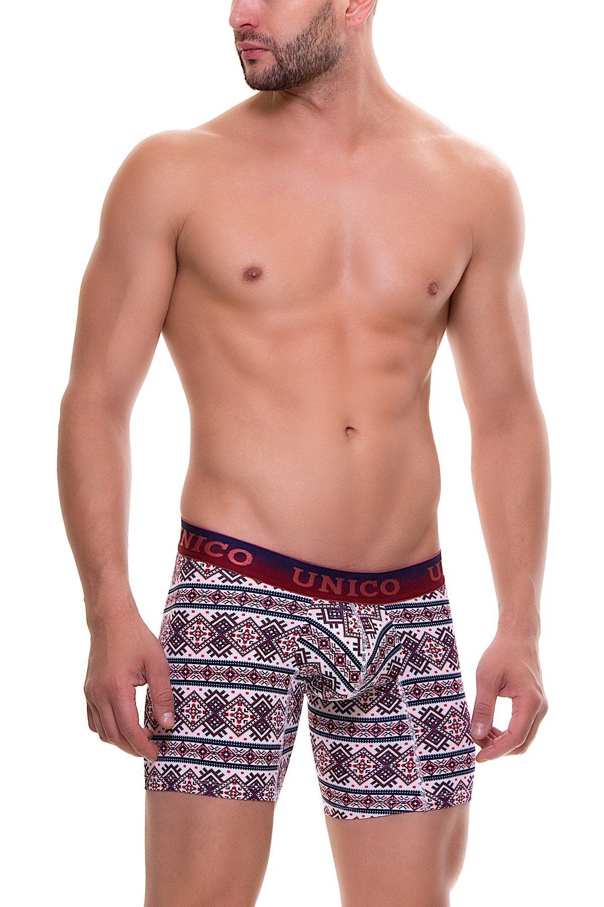 Unico Red/Multi-Color Rudolph Boxer Brief