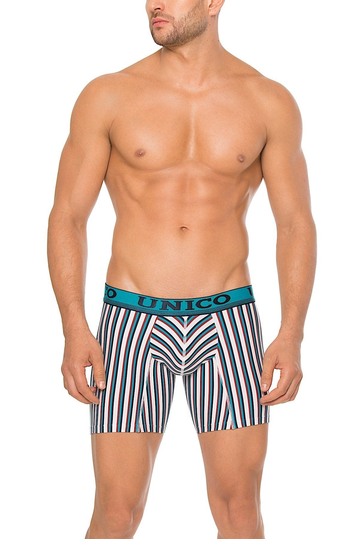 Unico Teal/Multi-Color Charanga Boxer Brief