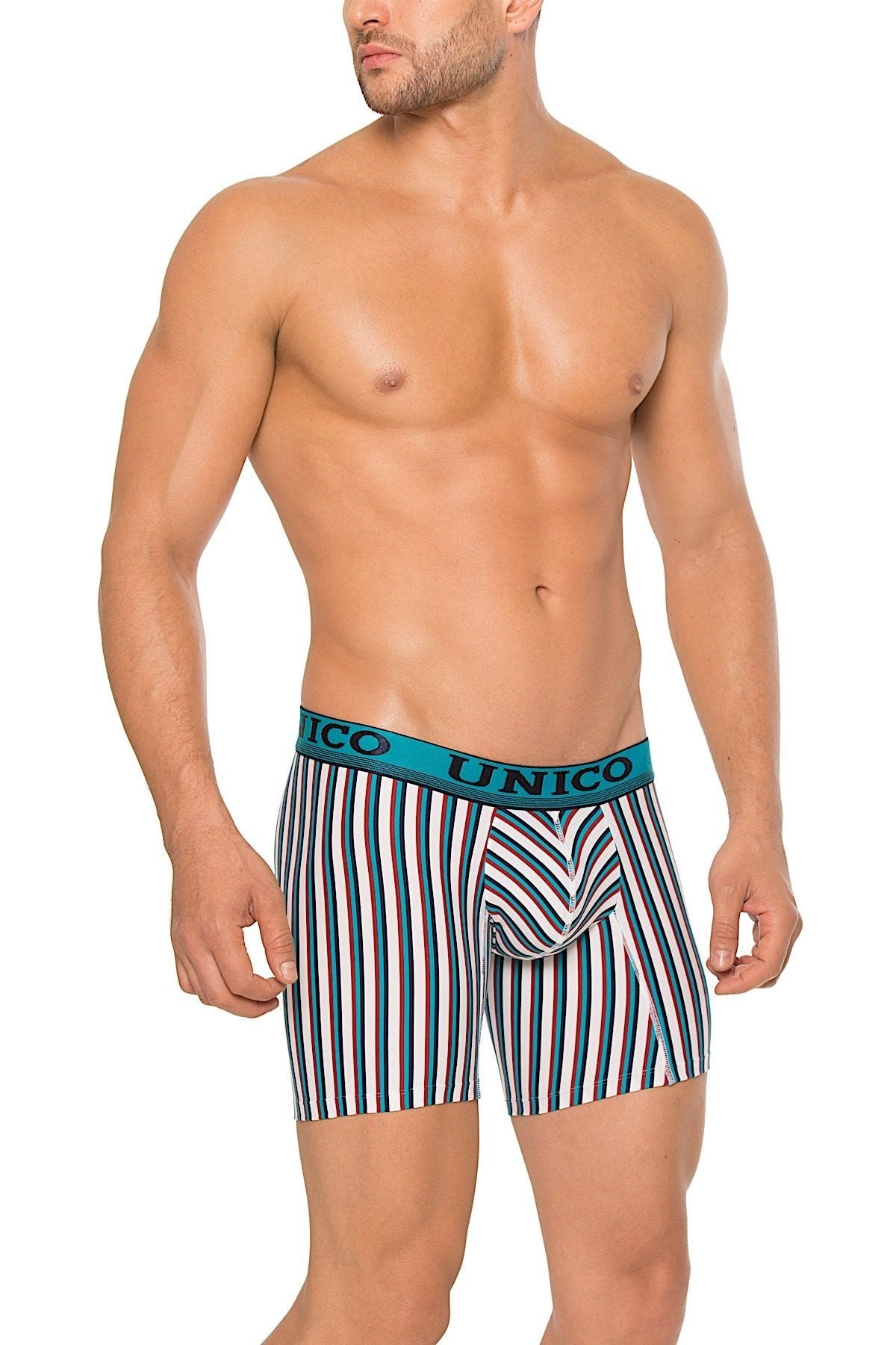 Unico Teal/Multi-Color Charanga Boxer Brief