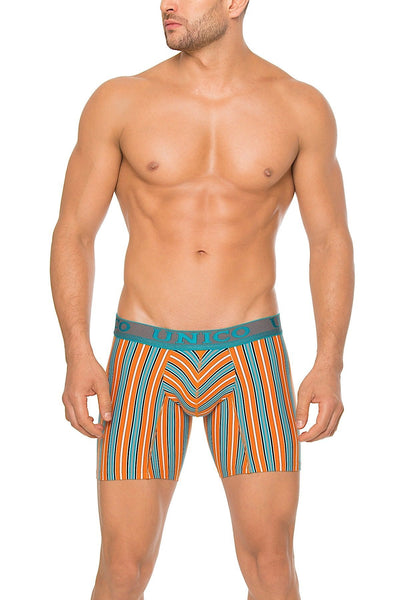 Unico Teal/Orange/Multi-Colored Oshala Boxer Brief