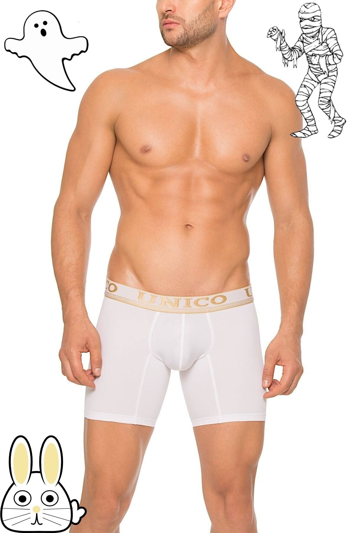 Unico White Drum Boxer Brief