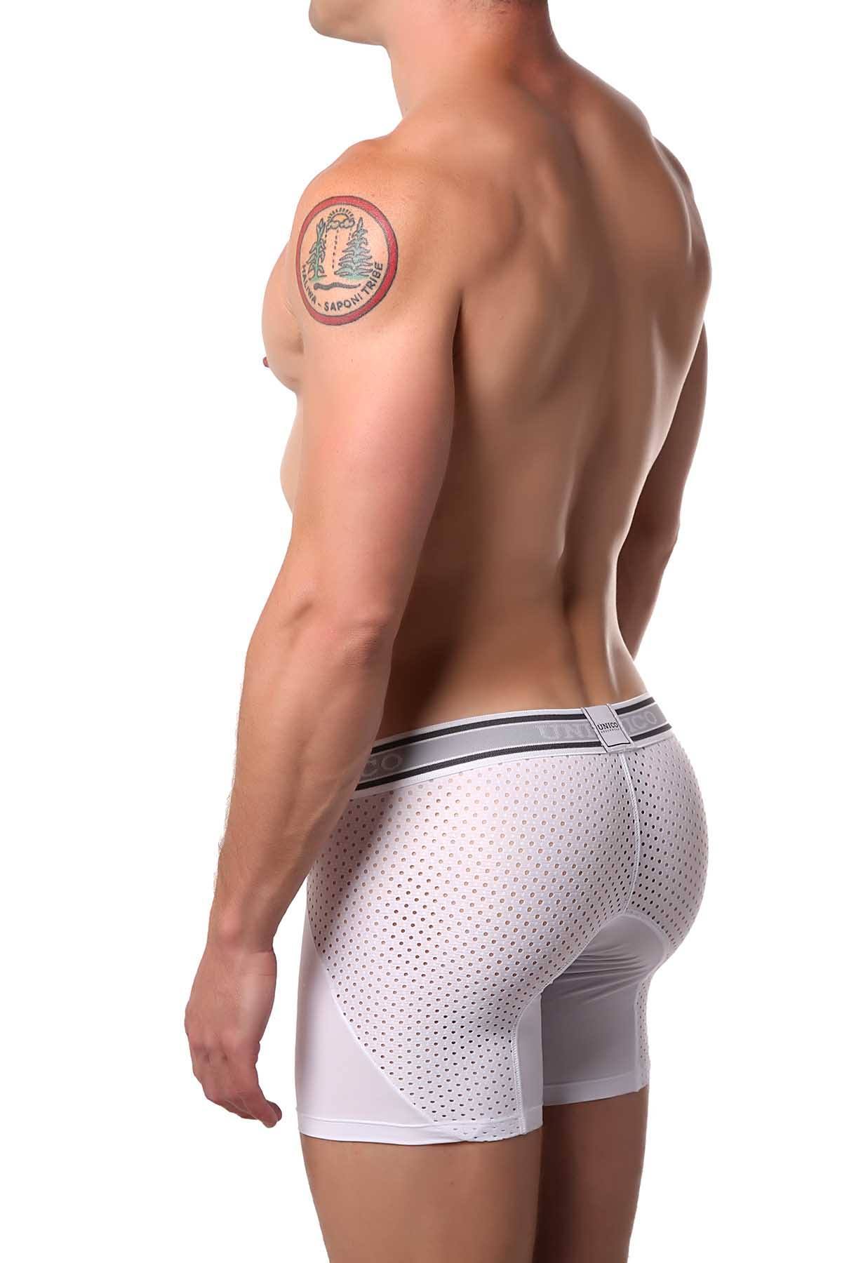 Unico White/Grey Mesh Retreat Boxer Brief