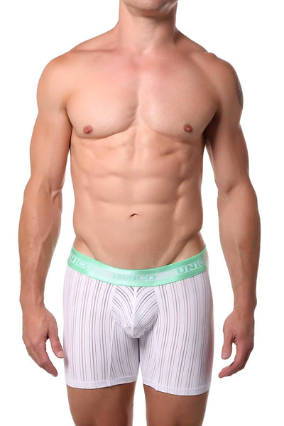 Unico White/Mint Breath Boxer Brief