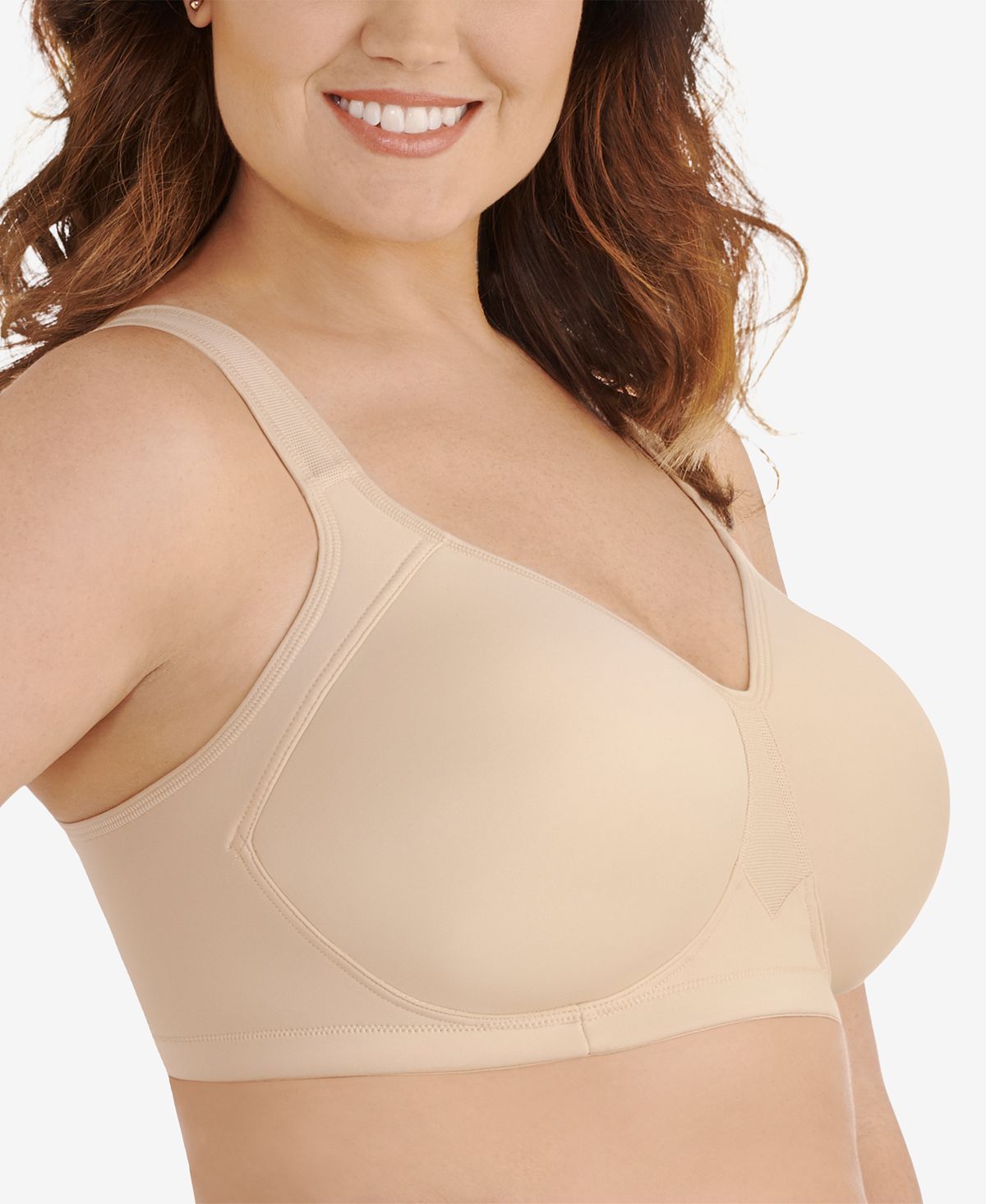 Vanity Fair Full-figure Wireless Sports Bra 71500 Damask Neutral (Nude 5)