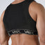 Vaux black Mirage Lurex Crop Top