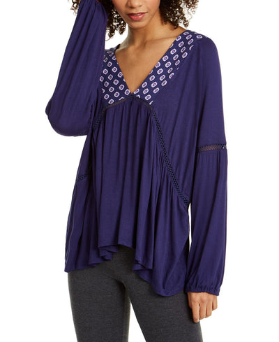 Vera Bradley Isabella Jersey Lattice-lace Sleep Top Cassis