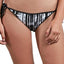 Volcom Stay Tuned Reversible Side Tie Bikini Bottom in Black/White