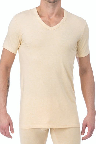 WOOD Straw Yellow V-Neck Undershirt