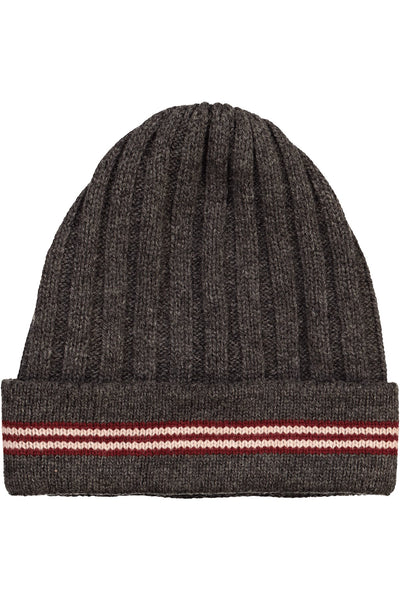 WW LLC-IL BORGO SNC DI FREDDUCCI CHKB MENS KNIT HAT CHARCOAL