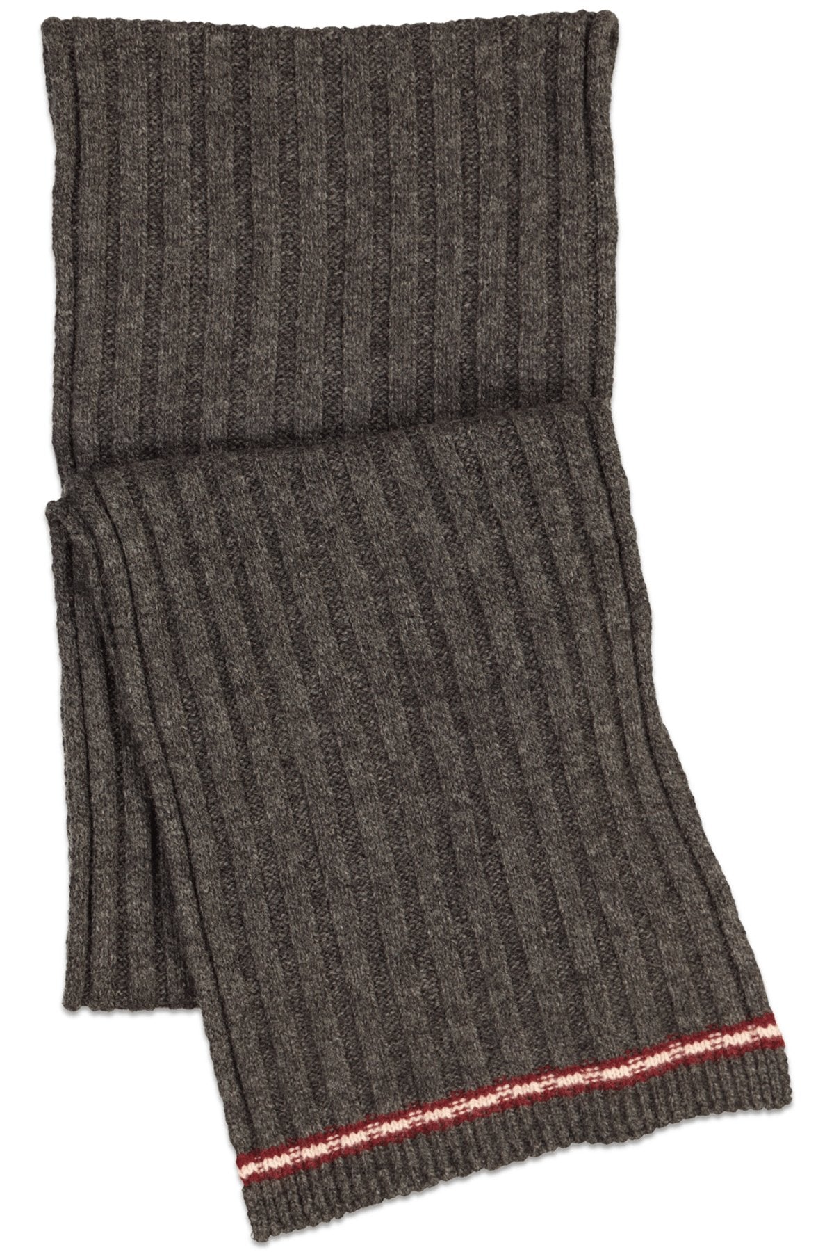 WW LLC-IL BORGO SNC DI FREDDUCCI CHKB MENS KNIT SCARVES CHARCOAL