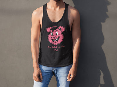 Who Called for the Pig? - Black Graphic Tank Top