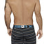 XTREMEN Black/Blue/Grey Thin-Stripe Microfiber Boxer Brief