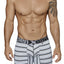 XTREMEN Black/White/Blue Striped Microfiber Boxer Brief