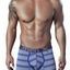 XTREMEN Blue Microfiber Piping Boxer Brief