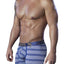 XTREMEN Blue Microfiber Piping Boxer Brief