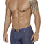 XTREMEN Dark-Blue/Beige Miniprint/Stripes Boxer Brief